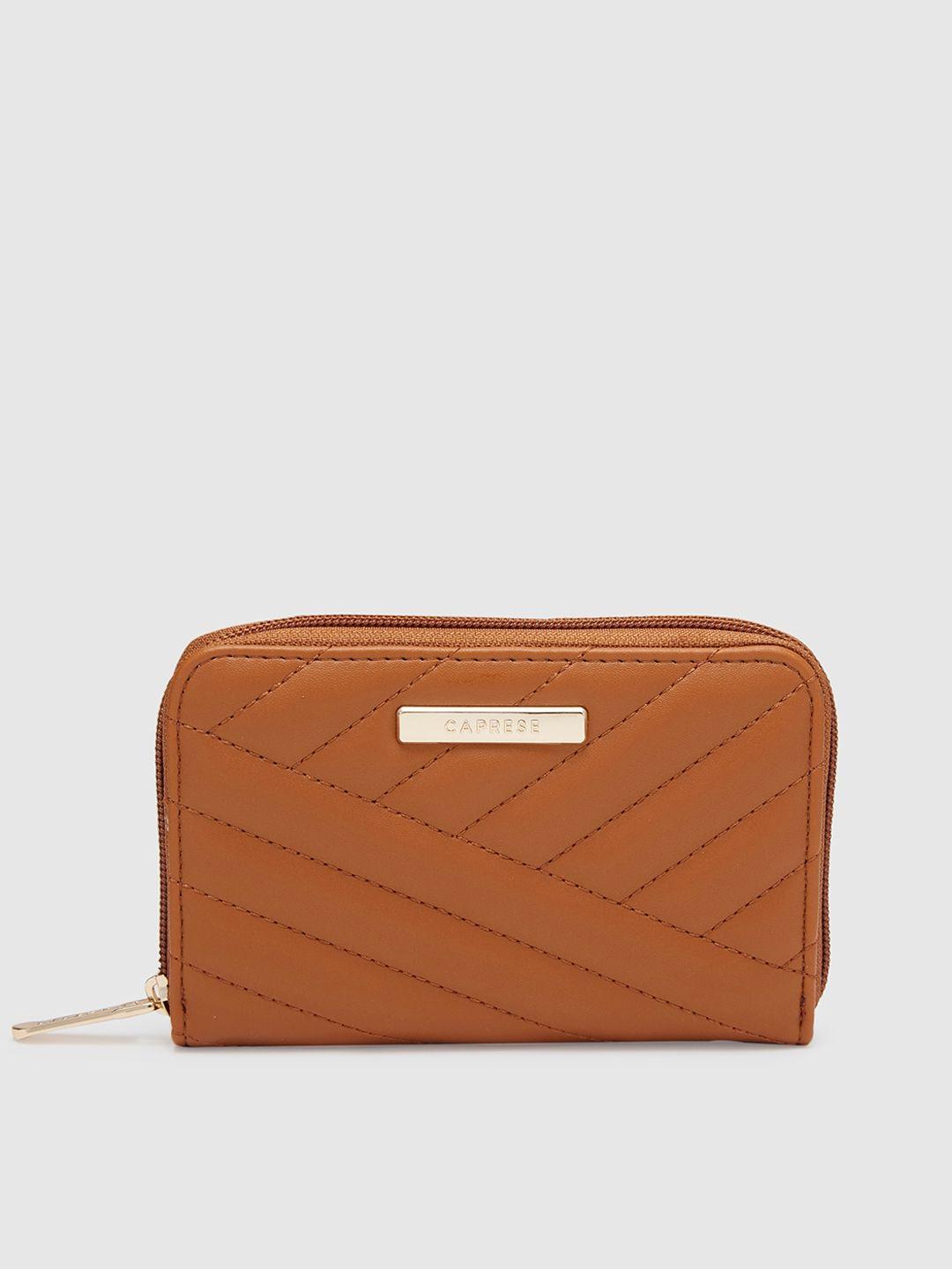 caprese textured zip around wallet