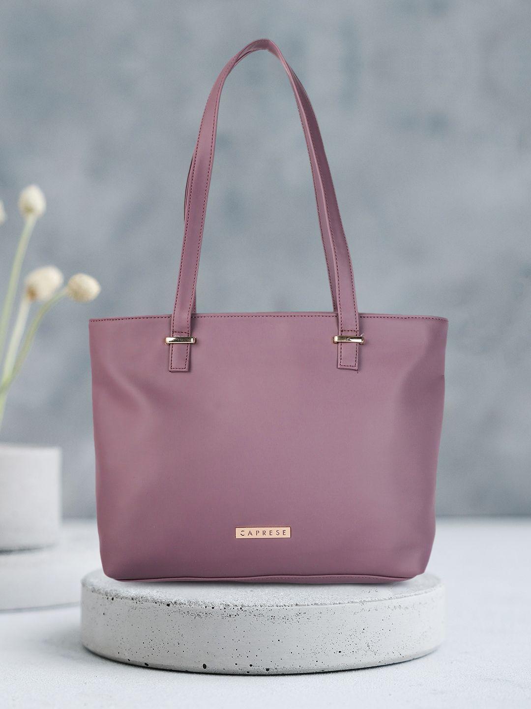 caprese violet structured shoulder bag