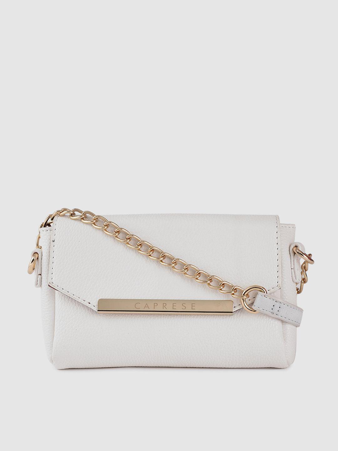 caprese white solid clutch