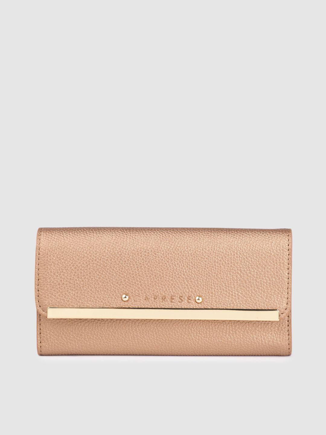 caprese women bronze three fold wallet