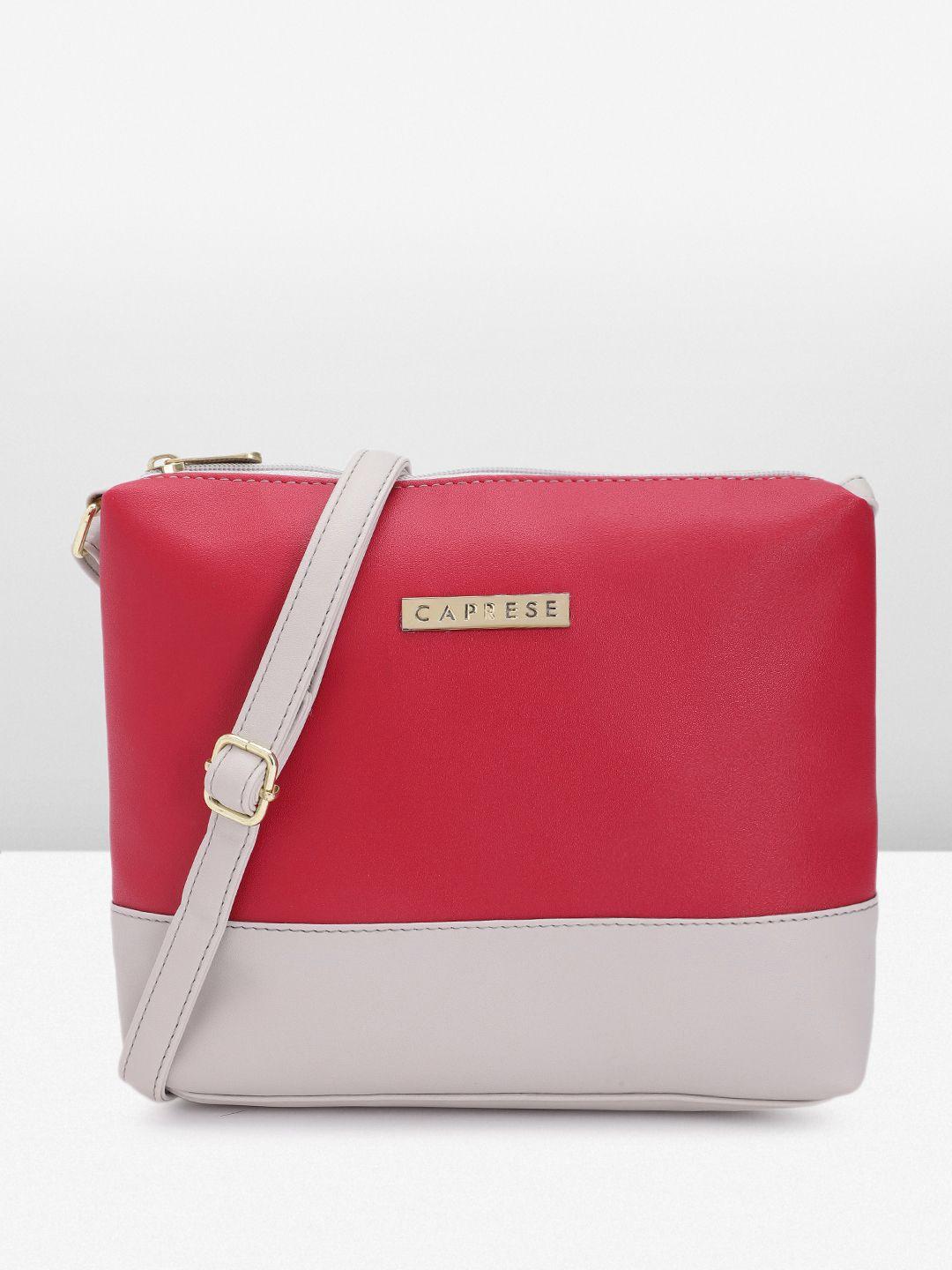 caprese women colourblocked sling bag