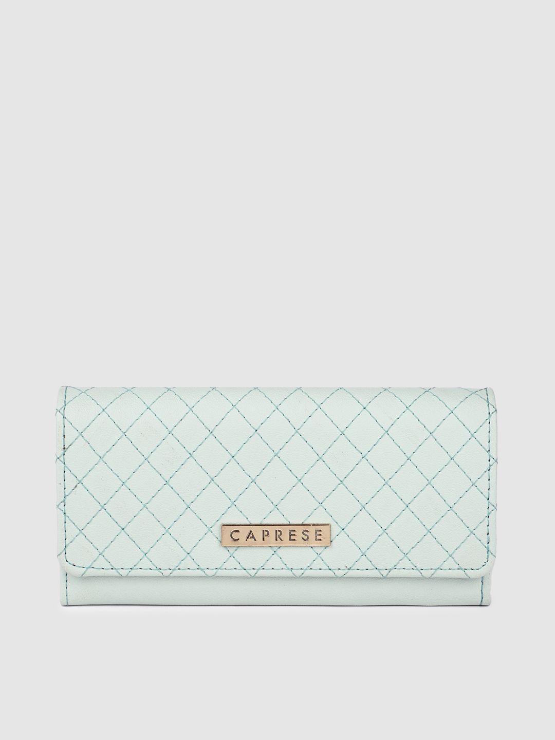 caprese women geometric thread work design envelope wallet