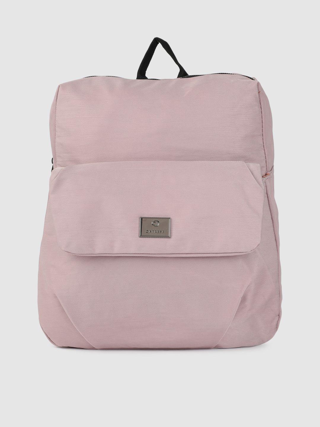 caprese women mauve solid backpack