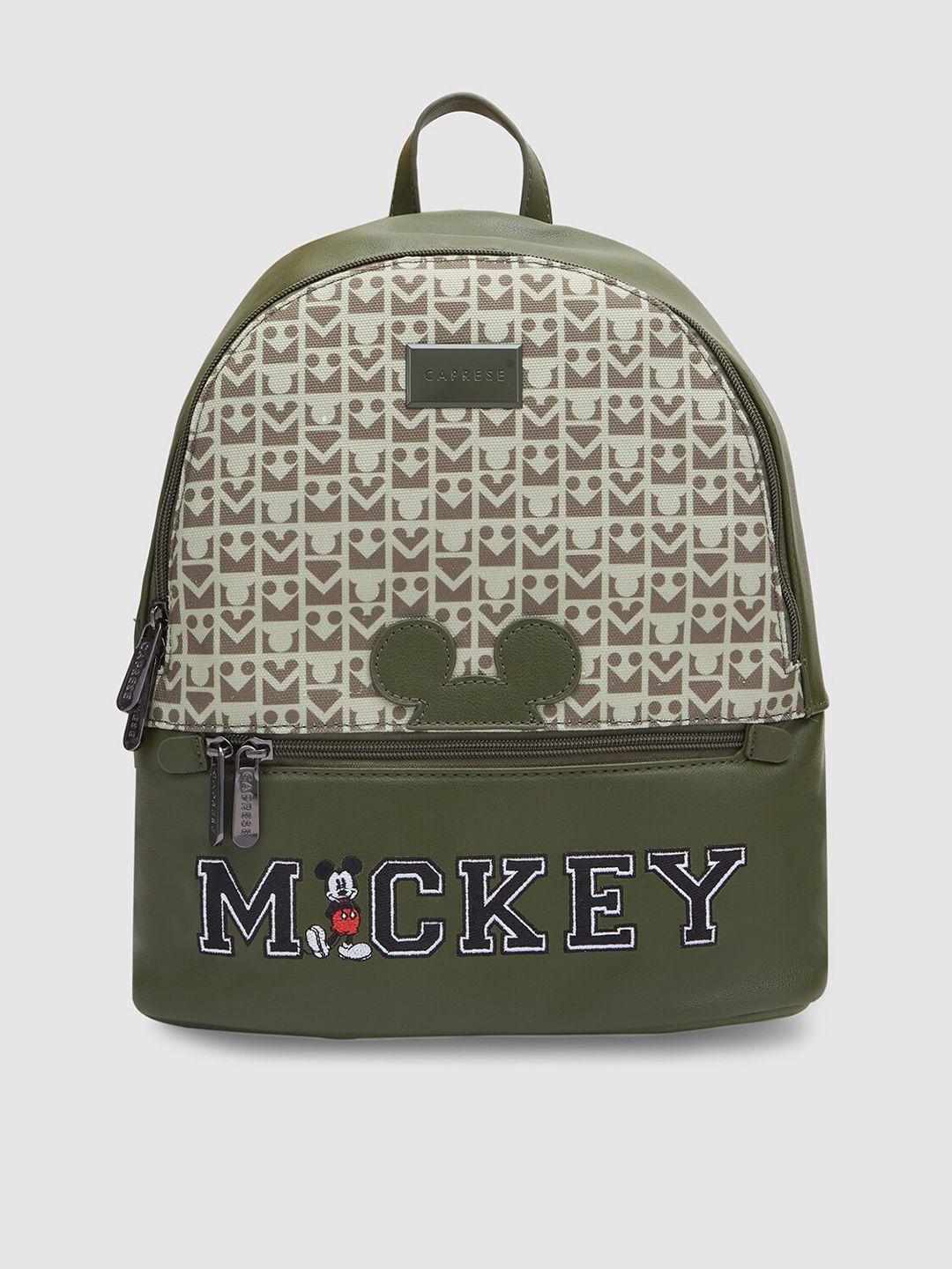 caprese women mickey printed faux leather backpack