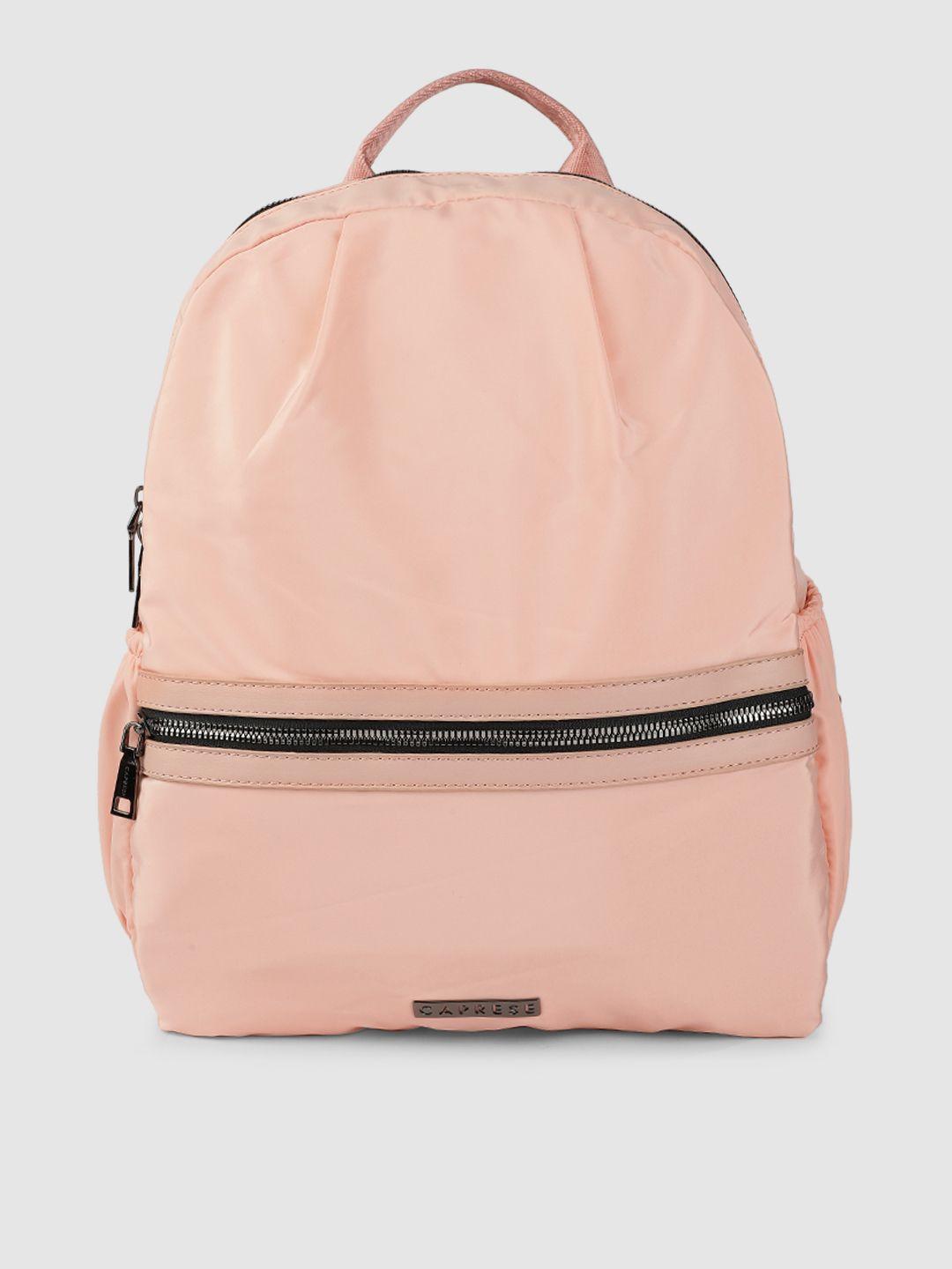 caprese women pink solid backpack