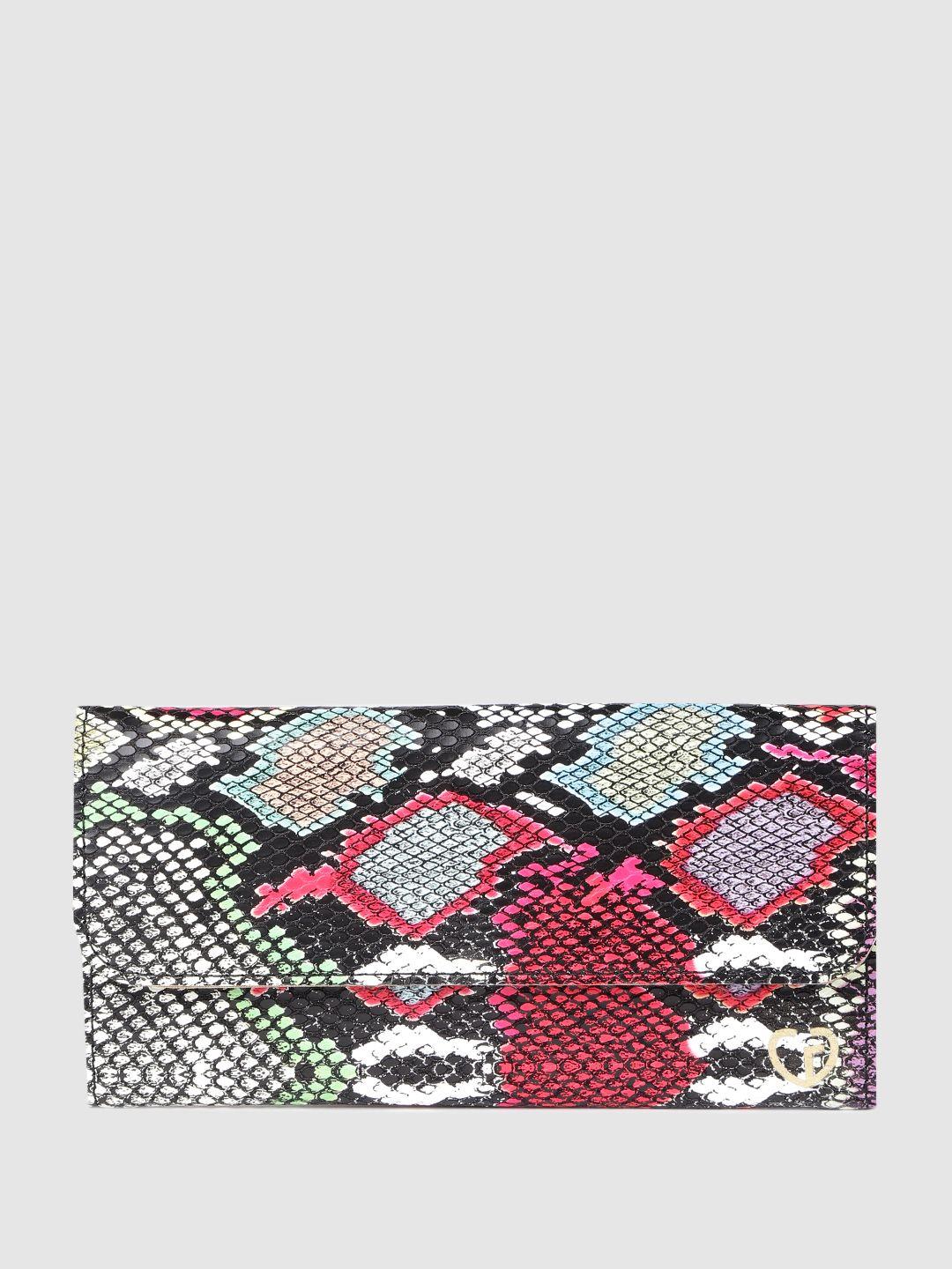 caprese women python printed two fold wallet