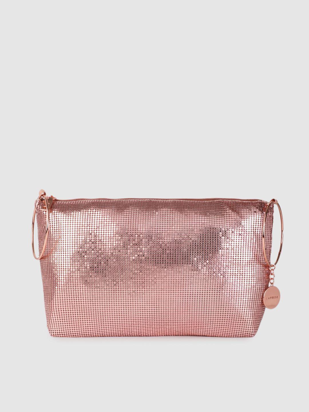 caprese women rose gold-toned purse clutch