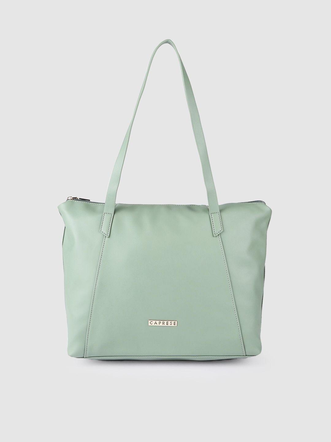 caprese women sage green structured shoulder bag