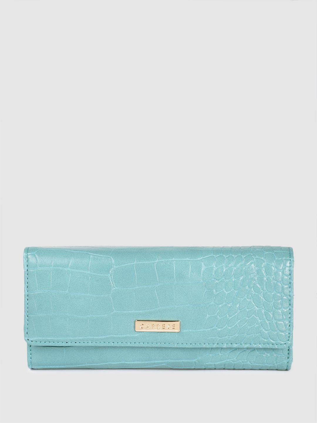 caprese women textured three fold wallet