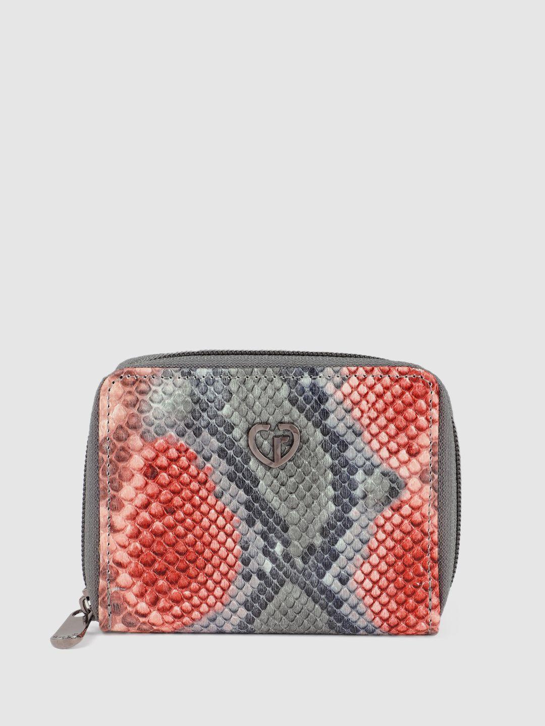 caprese women textured zip around wallet