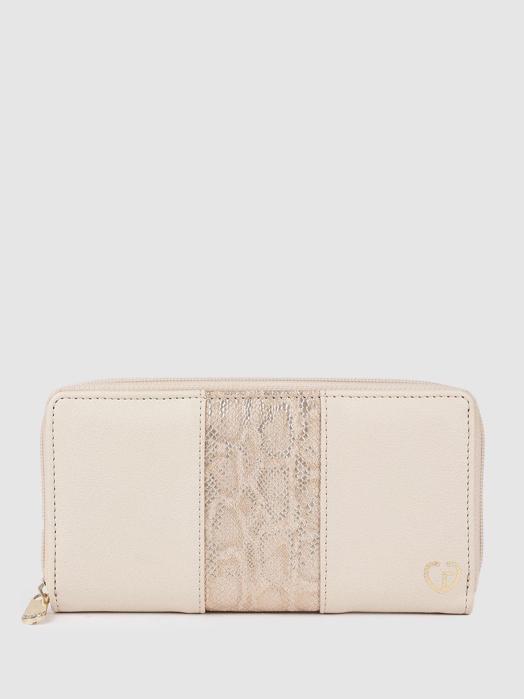 caprese women textured zip around wallet