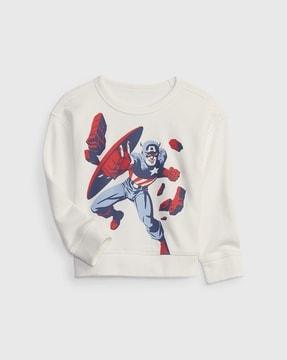 captain america print sweatshirt