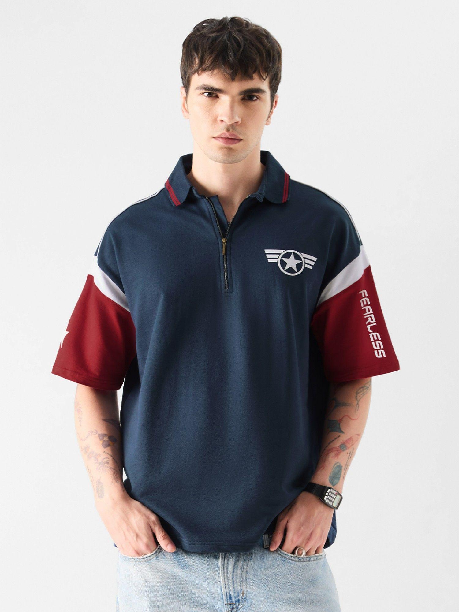 captain america: super soldier oversized polos for mens