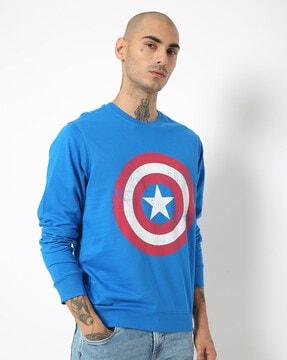 captain america crew-neck sweatshirt