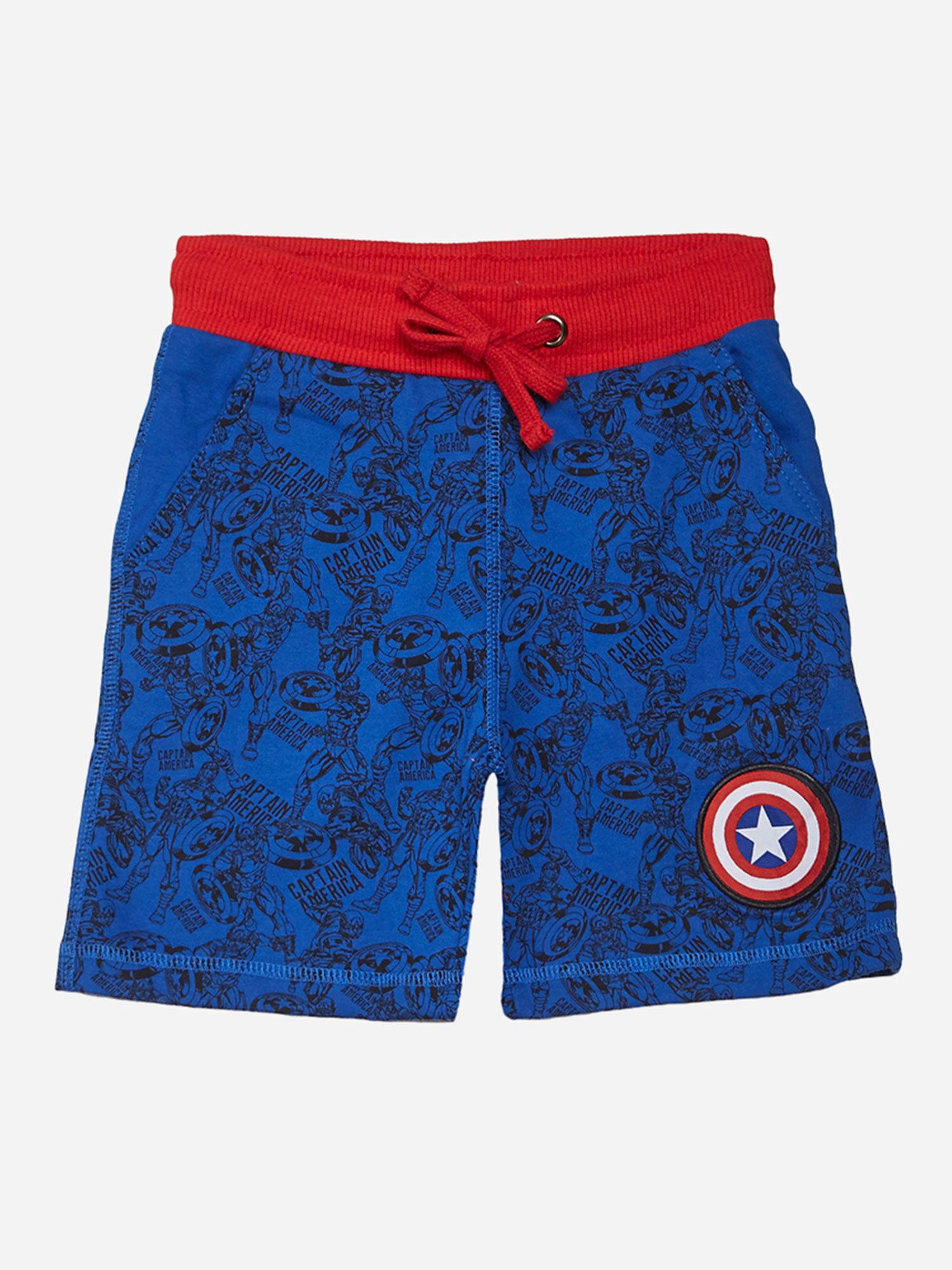 captain america navy blue shorts