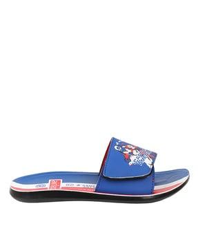 captain america print slides with velcro fastening