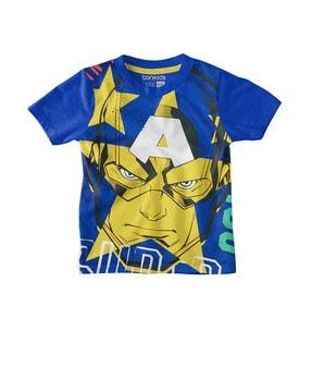 captain america print t-shirt