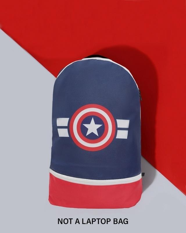 captain america printed small backpack (avl)