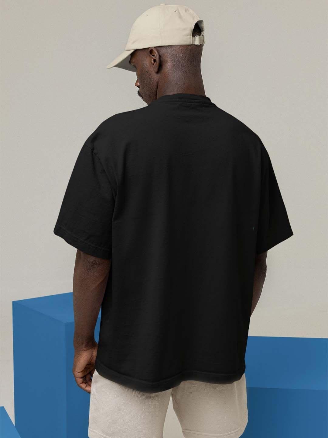 captcha graphic printed round neck short sleeves oversized cotton t-shirt