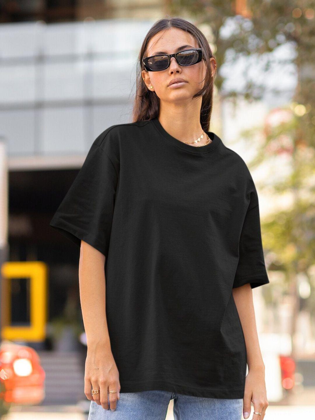 captcha round neck extended sleeves cotton casual t-shirt