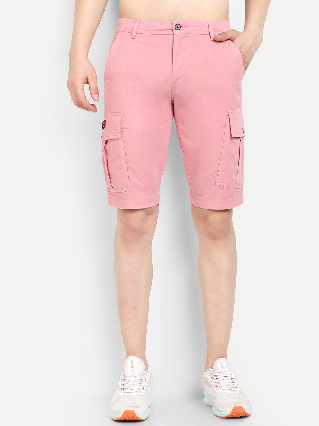 carbonn cloth men mid-rise linen cargo shorts