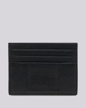 card holder with logo patch