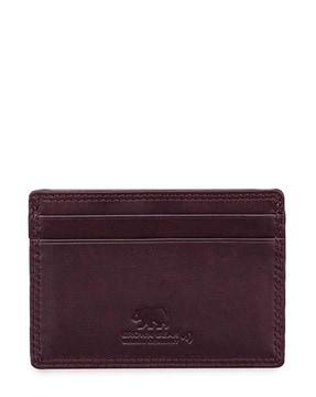 card holder with embossed logo