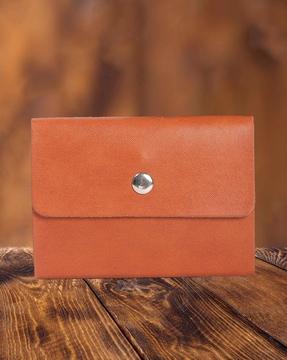card holder with snap-button closure