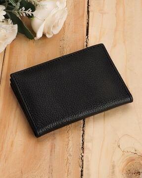card holder with snap button closure