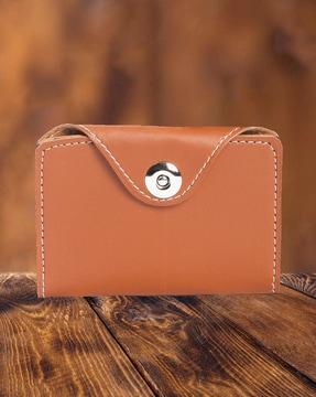 card holder with snap fastening