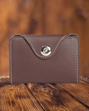 card holder with snap fastening