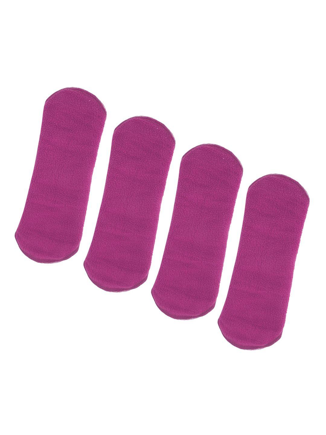 caredone set of 4 ultra thin 4-layered rash free reusable sanitary cloth pads - xl