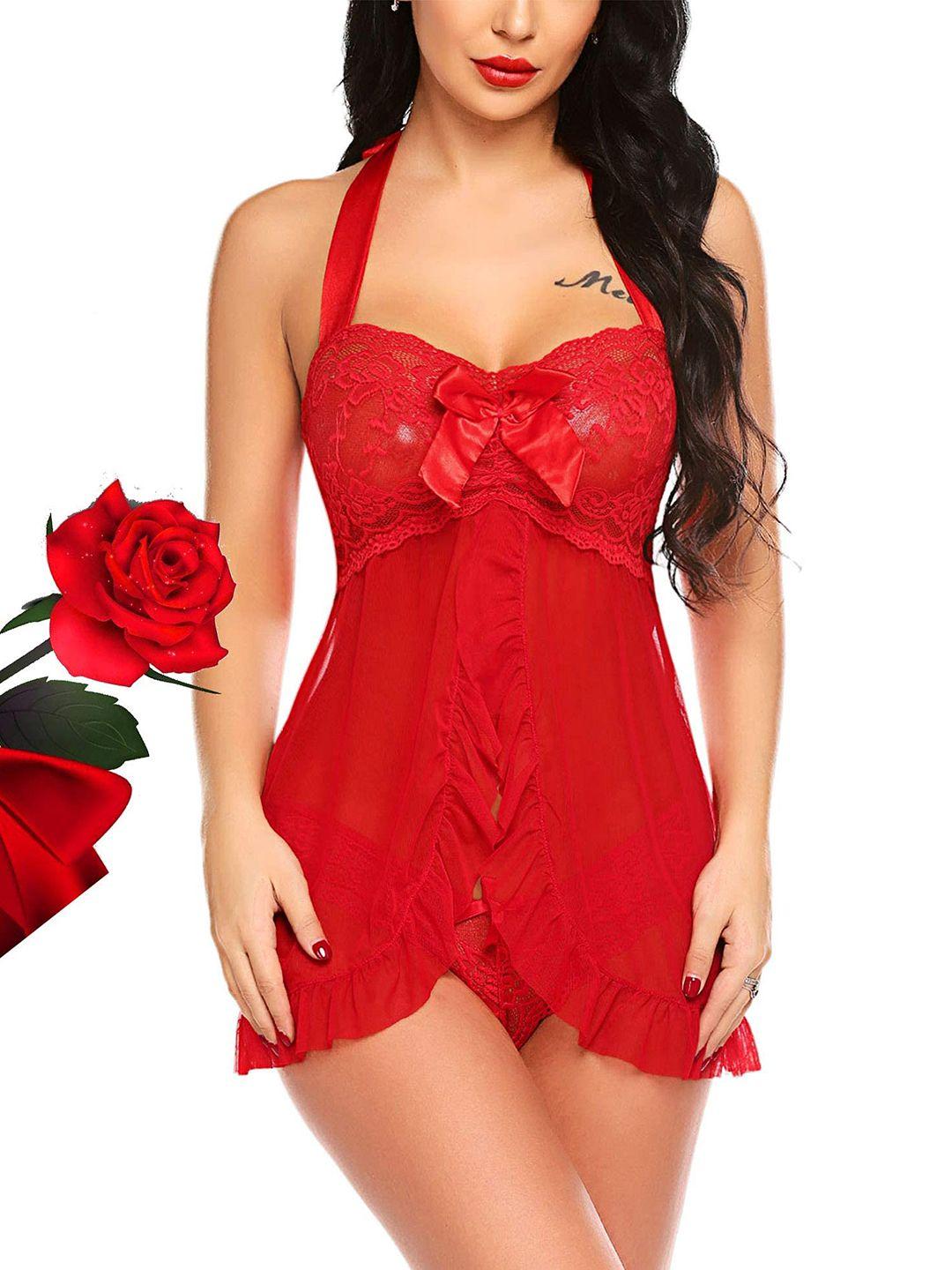 caredone halter neck baby doll with asymmetric