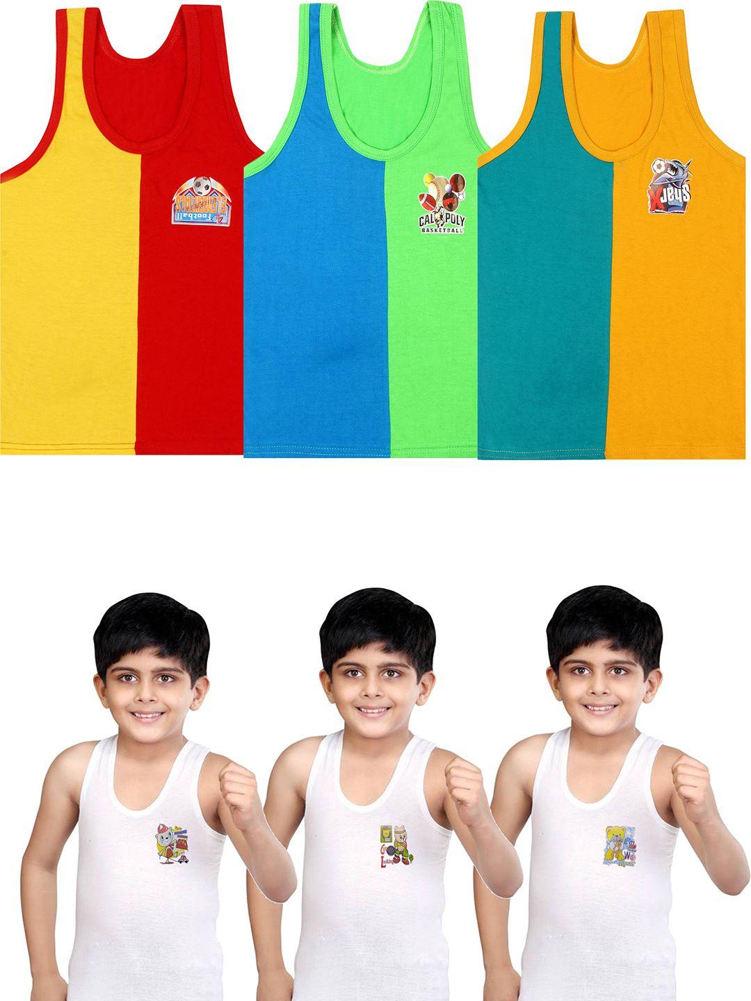 careplus pack of 6 printed cotton basic vests
