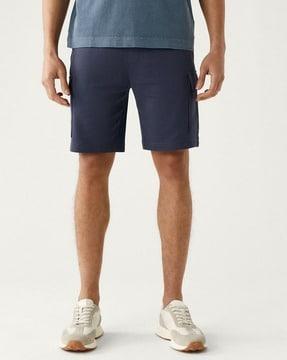cargo jersey shorts with elasticated waist