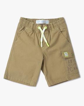 cargo shorts with elasticated drawstring waist