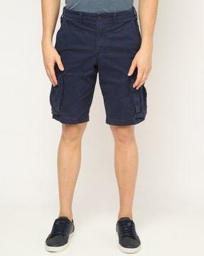 cargo shorts with flap pockets