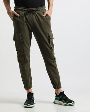 cargo joggers with elasticated drawstring waist