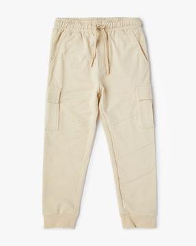 cargo joggers with elasticated drawstring waist