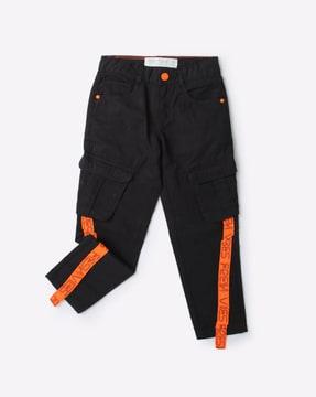 cargo pants with contrast taping
