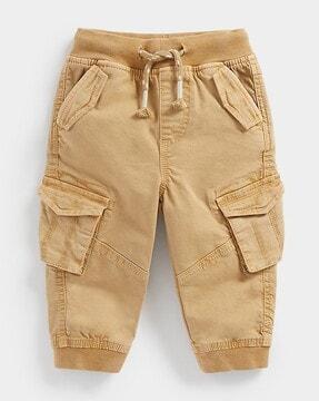 cargo pants with elasticated drawstring waist