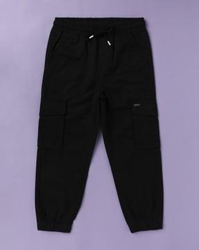 cargo pants with elasticated drawstring waist