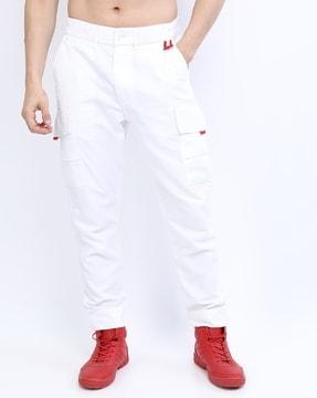 cargo pants with placement print
