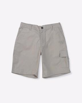 cargo shorts with button closure