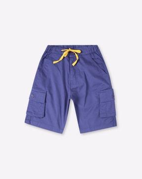 cargo shorts with drawstring waistlines