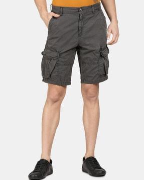 cargo shorts with flap pockets