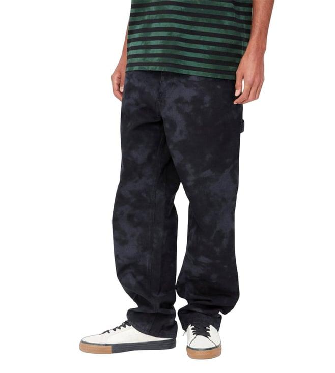 carhartt wip x capsul black single knee chromo printed relaxed fit cargo pants