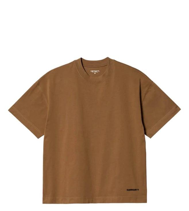 carhartt wip x capsul brown wip link script regular fit t-shirt