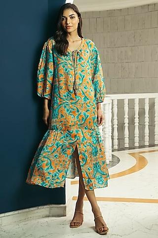 caribbean green cotton kurta set