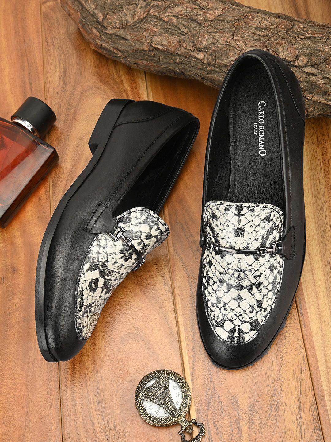 carlo romano women printed leather lightweight loafers